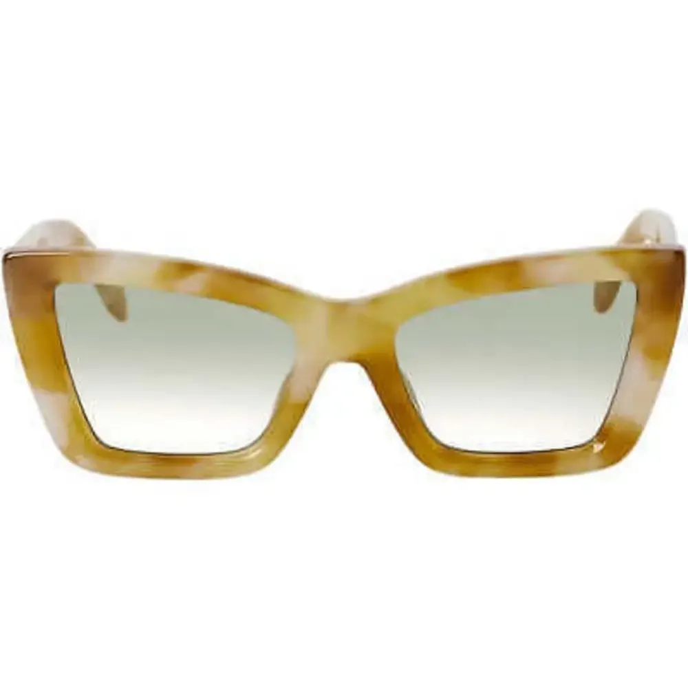 NWT Palm Angels Roseville Havana Yellow Gradient Green Sunglasses